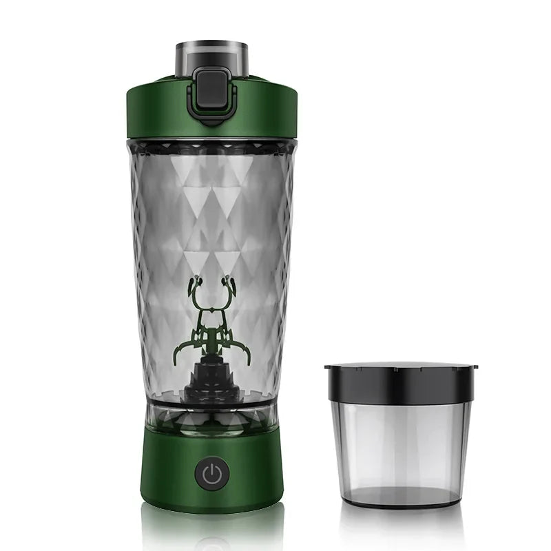 Luminax PowerMix Pro – 650ml Electric Shaker Bottle with Built-in Protein Storage