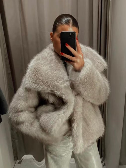 Luxury Faux Fur Jacket